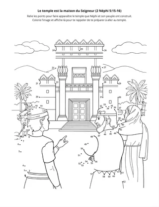 page d’activité : le temple est la maison du Seigneur