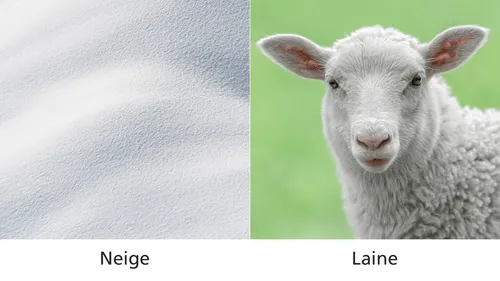 comparaison entre neige et laine