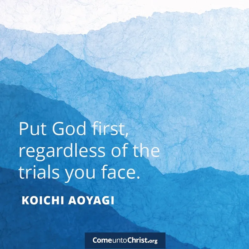 Put God first, regardless of the trials you face.