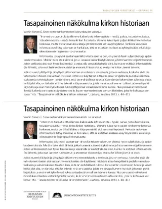 moniste, Tasapainoinen näkökulma kirkon historiaan