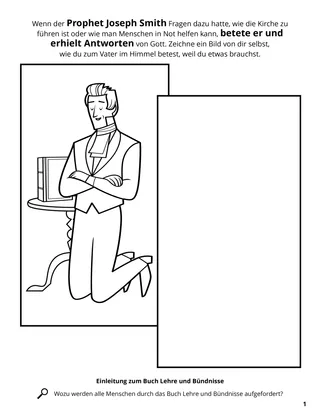Joseph Smith Prayed for Answers coloring page