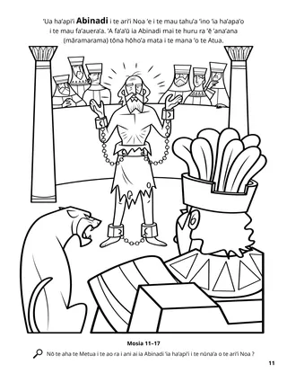 Abinadi and King Noah coloring page
