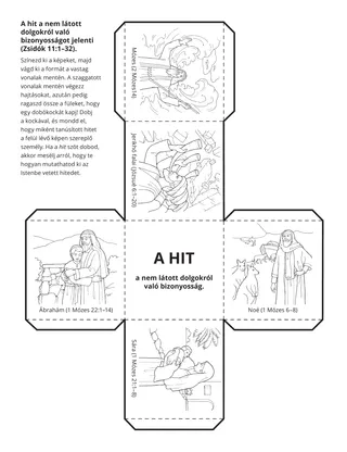 tevékenységi oldal: A hit a nem látott dolgokról való bizonyosság