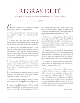 as Regras de Fé