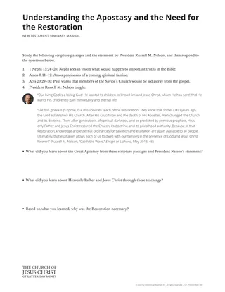 New Testament Seminary Teacher Manaul - 2023