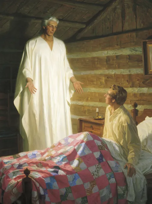 the angel Moroni appears to Joseph Smith