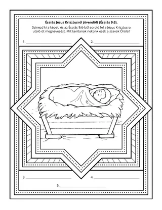 Elemis tevékenységi oldal: Ésaiás Jézus Krisztusról jövendölt