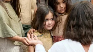 Jesus opening his hand