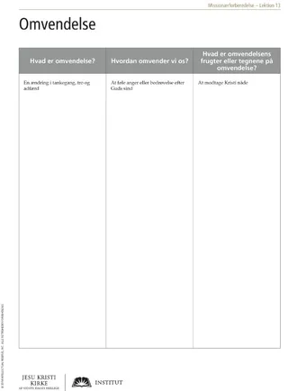 Uddelingsark om omvendelse