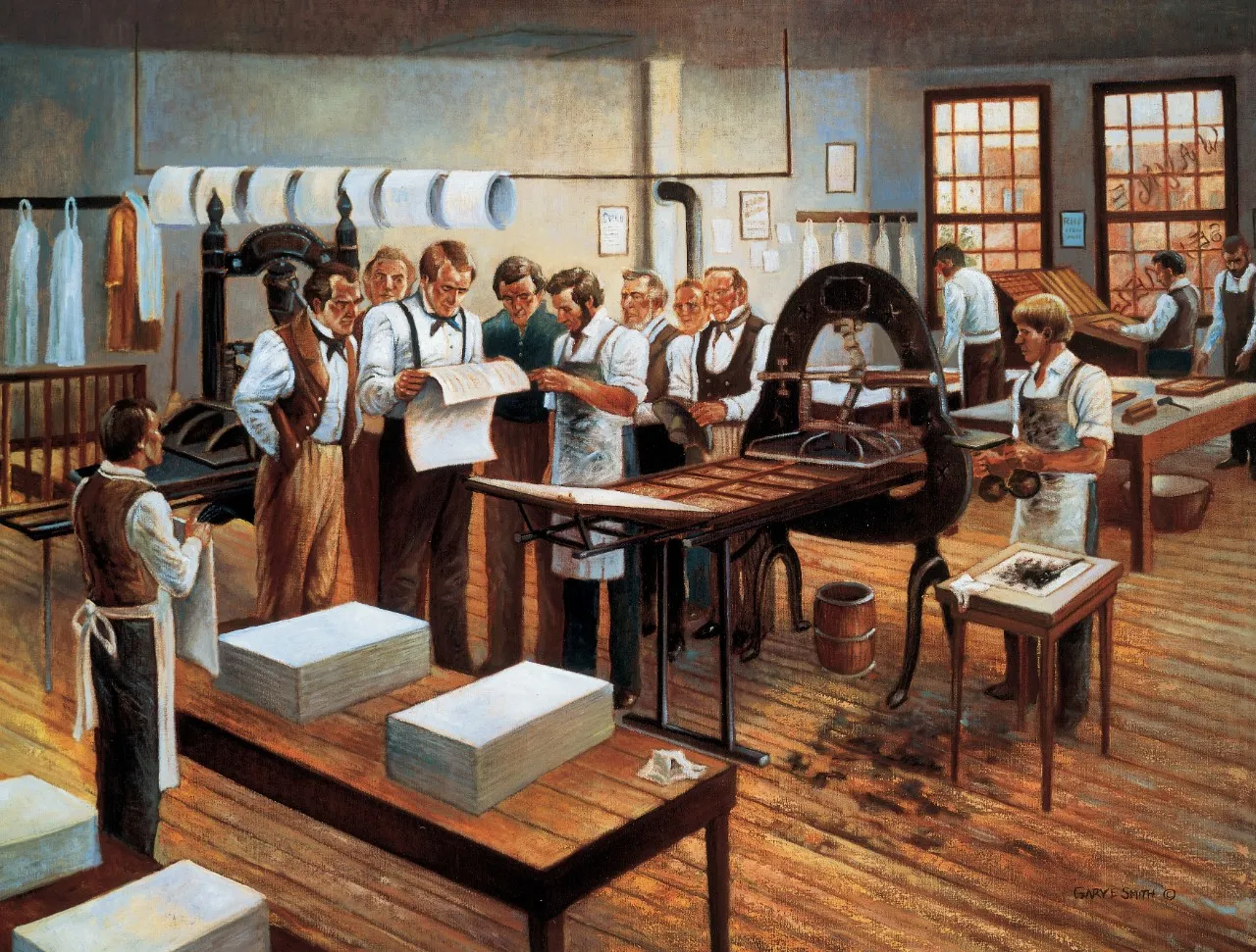 Printing of the First Book of Mormon (Printing of the Book of Mormon), by Gary E. Smith; Primary manual 5-19