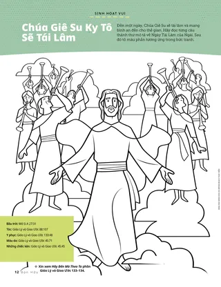 color-by-number picture of Jesus at the Second Coming