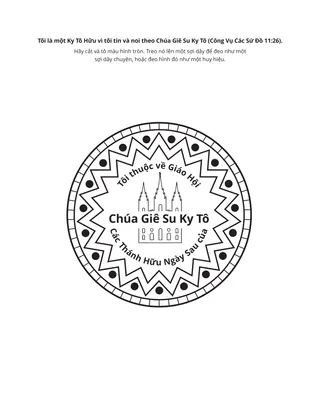 trang sinh hoạt: Tôi là một Ky Tô hữu vì tôi tin và noi theo Chúa Giê Su Ky Tô