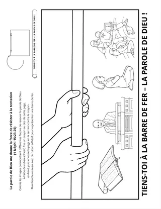 page d’activité : la parole de Dieu me donne le pouvoir de résister à la tentation