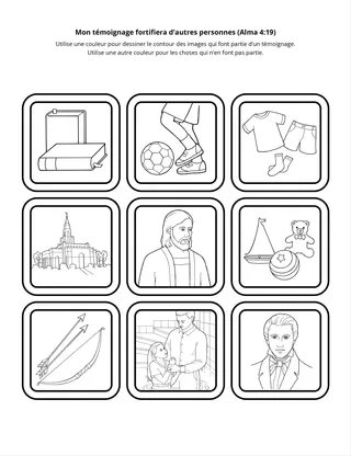 page d’activité : mon témoignage fortifiera les autres