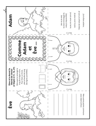 page d’activité : comme Adam et Ève, j’ai le libre arbitre