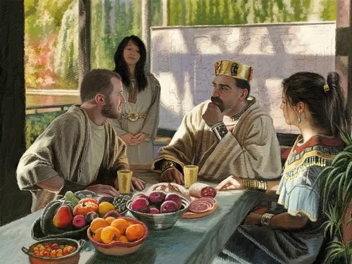 阿爾瑪與艾繆萊克一起用餐