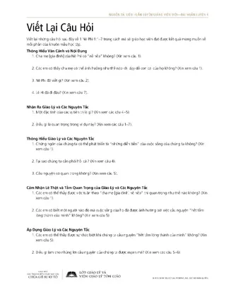 giấy phát tay, Viết Lại Câu Hỏi