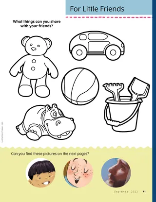 coloring page of toys