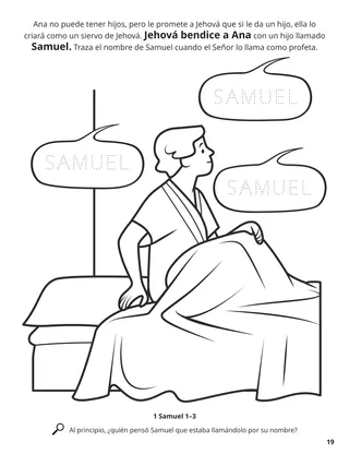 Hannah and Samuel coloring page