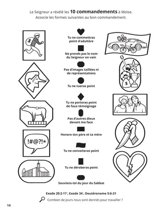 The Ten Commandments coloring page