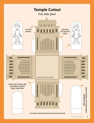 temple cut-out activity