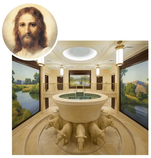 Baptismal font in temple