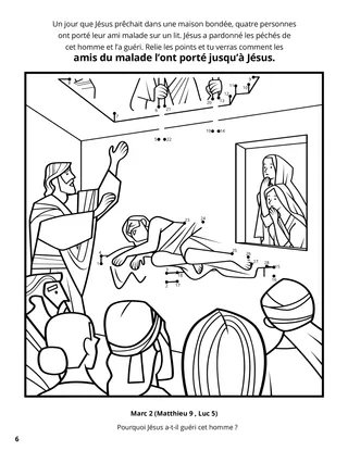 Jesus Healed a Sick Man coloring page
