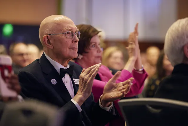 President Dallin H. Oaks of the First Presidency at the Freedom Awards Gala, an event of America’s Freedom Festival at Provo, Utah, on July 1, 2021.