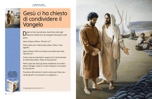 PDF di una pagina raffigurante Gesù Cristo con dei pescatori sulla riva