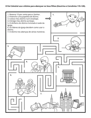 página de atividade para crianças