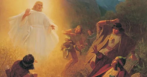 usa ka anghel nga nagpakita ngadto kang Alma nga Batan-on ug sa anak nga mga lalaki ni Mosiah