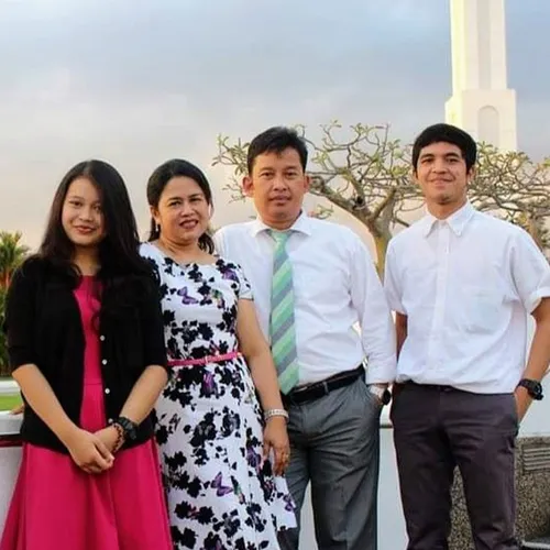 family standing together