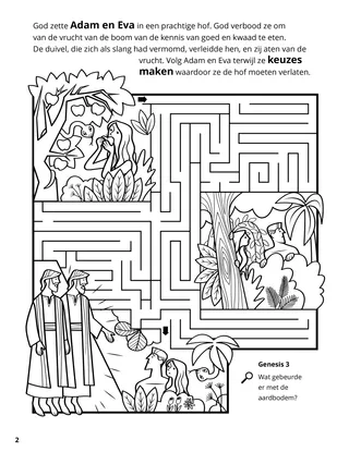 Adam and Eve coloring page