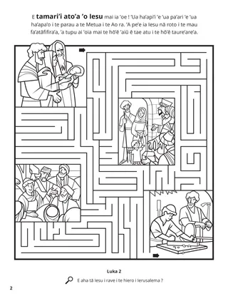 Jesus’s Childhood coloring page
