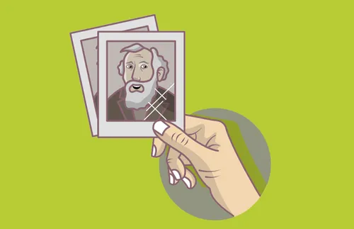 hand holding photographs