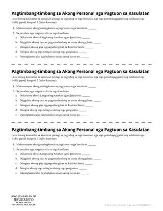 Pagtimbang-timbang sa Akong Personal nga Pagtuon sa Kasulatan