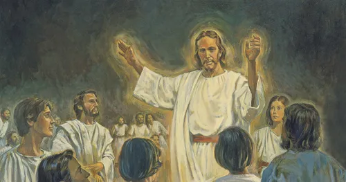 Jesus Christ preaching the gospel in the spirit world