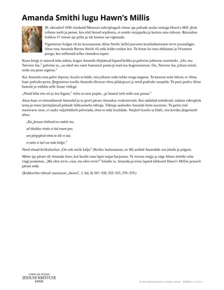 Amanda Smithi lugu Hawn’s Millis