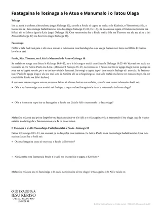 Pepa e tufa atu o le Tuu atu i le Uunaiga a le Atua e Manumalo i o Tatou Olaga