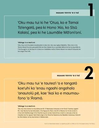 Pousitā ʻo e Ngaahi Tefito ʻo e Tuí 1‑2