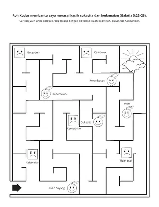 halaman aktiviti: Roh Kudus membantu saya mengasih