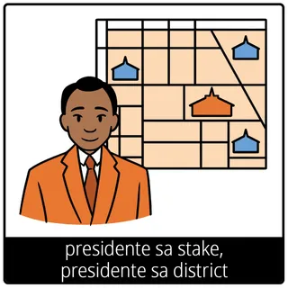presidente sa stake, presidente sa district nga simbolo sa ebanghelyo