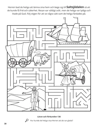 Journey to the Salt Lake Valley coloring page