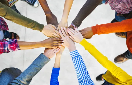 hands touching in a circle