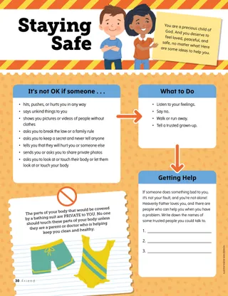 Page from the August 2022 Friend Magazine.