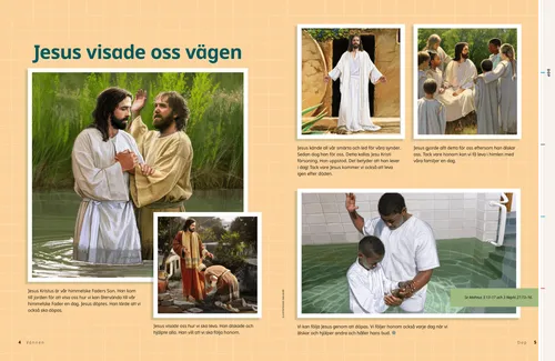 Pdf-sida med scener från Jesu Kristi liv.