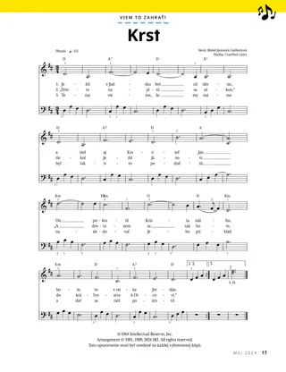 PDF s notami k piesni