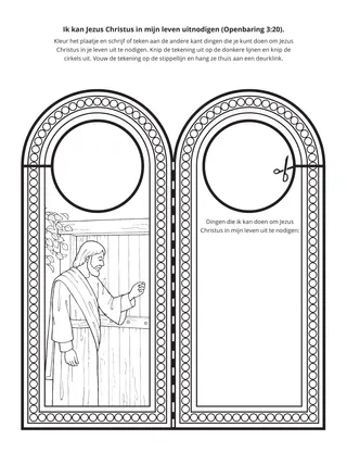 doe-pagina: ik kan Jezus Christus in mijn leven uitnodigen
