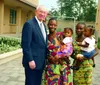 President Hinckley with African women, children