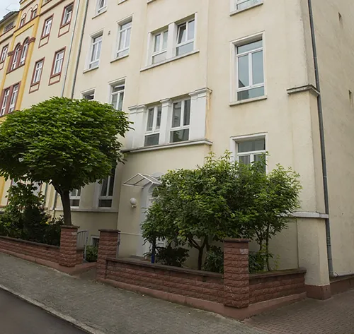 white apartment building